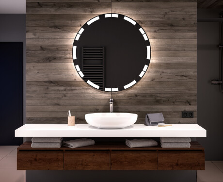 Round Backlit LED Bathroom Mirror L121