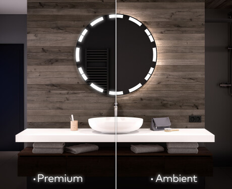 Round Backlit LED Bathroom Mirror L121