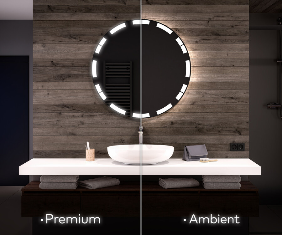 Round deals bathroom mirrors