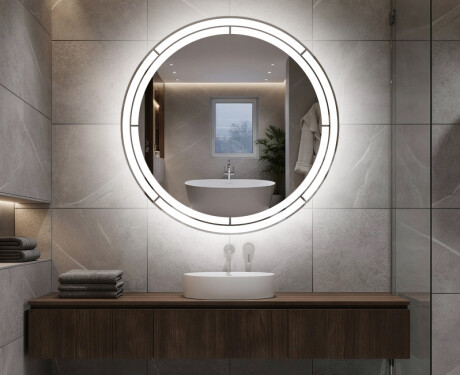 Round Backlit LED Bathroom Mirror L122