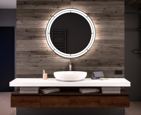 Round Backlit LED Bathroom Mirror L122