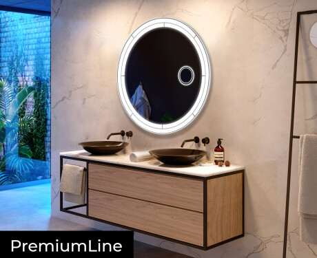 Round Backlit LED Bathroom Mirror L122 #4