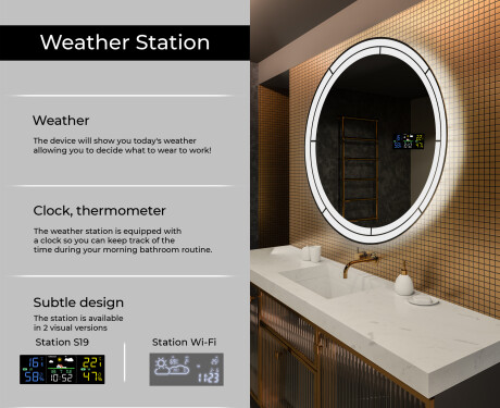 Round Backlit LED Bathroom Mirror L122 #2