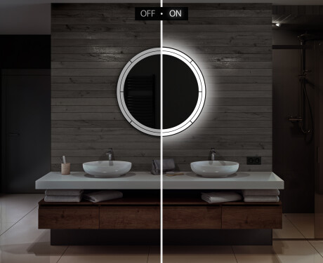 Round Backlit LED Bathroom Mirror L122 #5