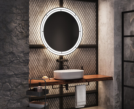Round Backlit LED Bathroom Mirror L122 #9