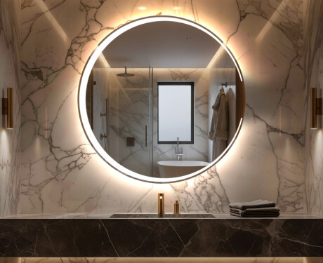 Round Backlit LED Bathroom Mirror L123