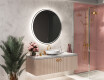 Round Backlit LED Bathroom Mirror L123 #10