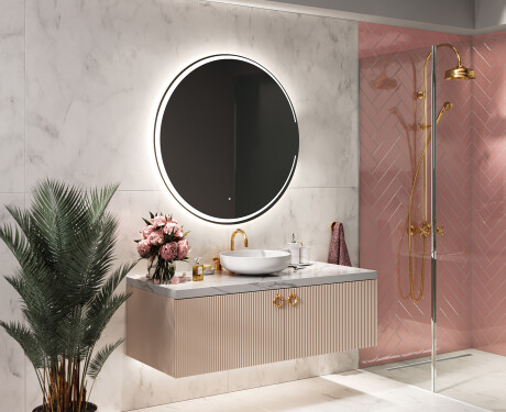 Round Backlit LED Bathroom Mirror L123 #10