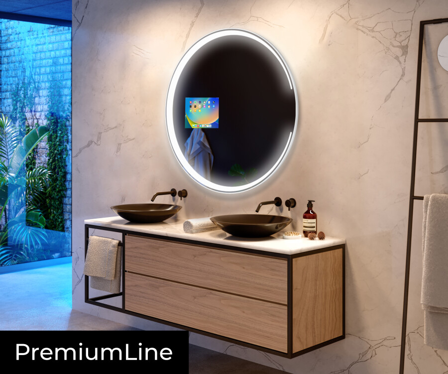 Artforma Round Backlit LED Bathroom Mirror L123