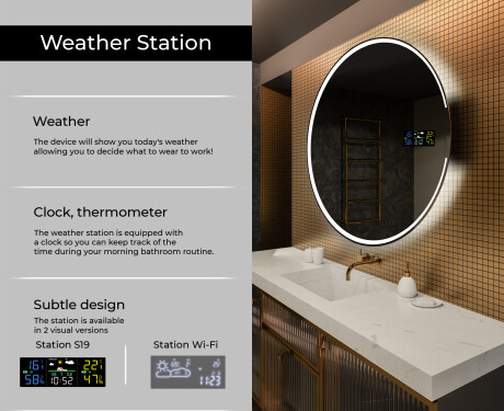 Round Backlit LED Bathroom Mirror L123 #2