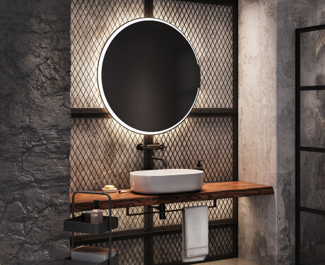 Round Backlit LED Bathroom Mirror L123 #9
