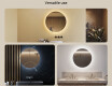 Round Backlit LED Bathroom Mirror 70cm with cool LED color 7000K, warm color 3000K, or neutral color 4500K #2