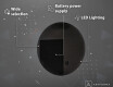 Battery operated bathroom round mirror with lights L82 #4