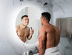 Battery operated bathroom round mirror with lights L82 #6