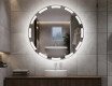 Battery operated bathroom round mirror with lights L117