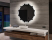 Battery operated bathroom round mirror with lights L117