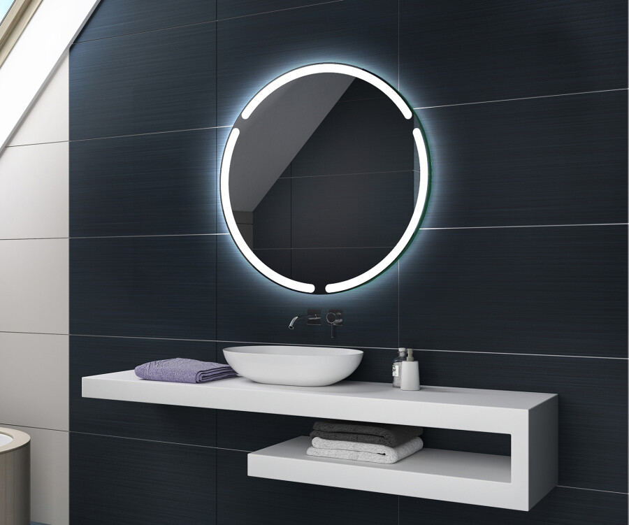 Battery powered deals bathroom light mirror