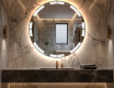 Battery operated round Illuminated bathroom wall mirrors L120