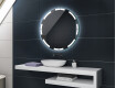 Battery operated round Illuminated bathroom wall mirrors L120 #4