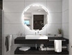 Battery operated round Illuminated bathroom wall mirrors L120 #5