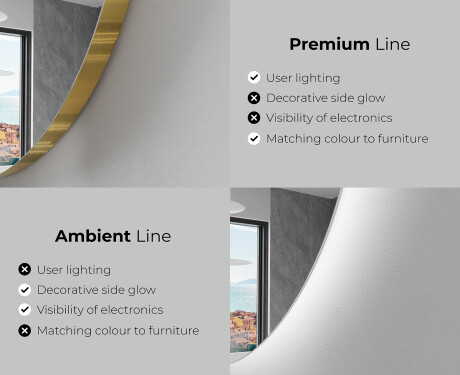 Half Circle Mirror LED lighted wall mirror A221 #10
