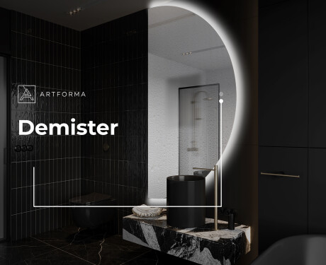 Half Circle Mirror LED lighted wall mirror A221 #8