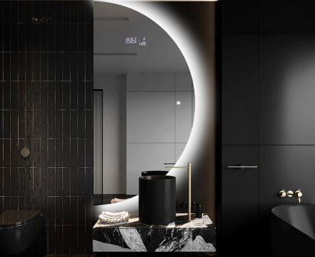 Half Circle Mirror LED lighted wall mirror A221 #9