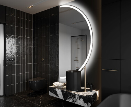 Semi-Circular Mirror with LED illumination A222