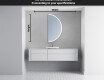 Semi-Circular Mirror with LED illumination A222 #4