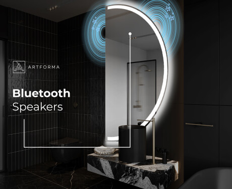 Semi-Circular Mirror with LED illumination A222 #5