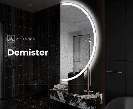 Semi-Circular Mirror with LED illumination A222 #8