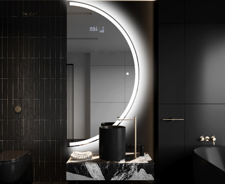 Semi-Circular Mirror with LED illumination A222 #9
