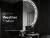 Semi-Circular Mirror with LED illumination A223 #6