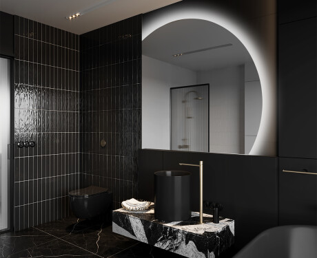 Half Circle Mirror LED lighted wall mirror Q221