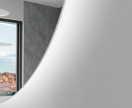 Half Circle Mirror LED lighted wall mirror Q221 #2