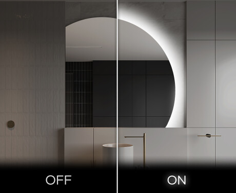 Half Circle Mirror LED lighted wall mirror Q221 #3