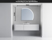 Half Circle Mirror LED lighted wall mirror Q222 #4