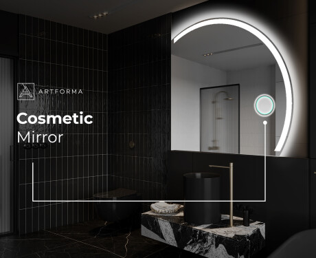 Half Circle Mirror LED lighted wall mirror Q222 #5