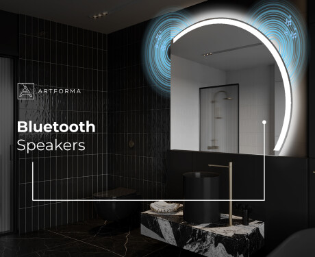 Half Circle Mirror LED lighted wall mirror Q222 #6