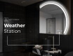 Half Circle Mirror LED lighted wall mirror Q222 #7