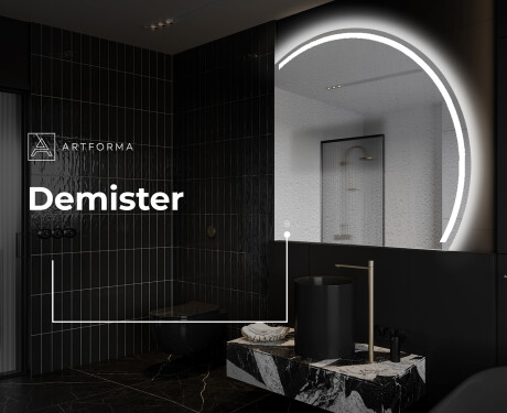 Semi-Circular Mirror with LED illumination Q223 #9