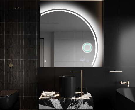 Semi-Circular Mirror with LED illumination Q223 #10