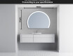 Semi-Circular Mirror with LED illumination W222 #5