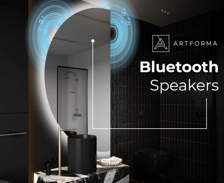 Semi-Circular Mirror with LED illumination D221 #5