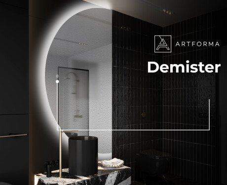 Semi-Circular Mirror with LED illumination D221 #8