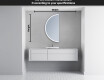 Semi-Circular Mirror with LED illumination D222 #4