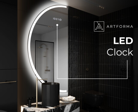 Semi-Circular Mirror with LED illumination D222 #7