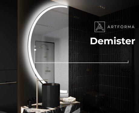 Semi-Circular Mirror with LED illumination D222 #8