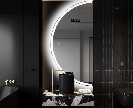 Semi-Circular Mirror with LED illumination D222 #9