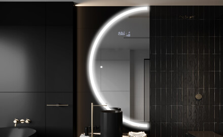 Semi-Circular Mirror with LED illumination D222